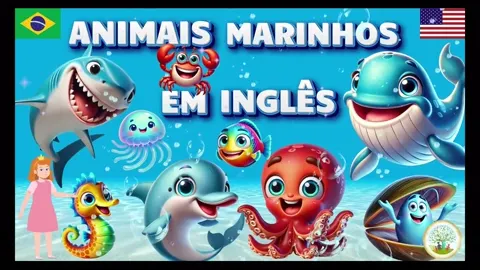 Aprendendo Inglês com Animais do Mar Aula Div